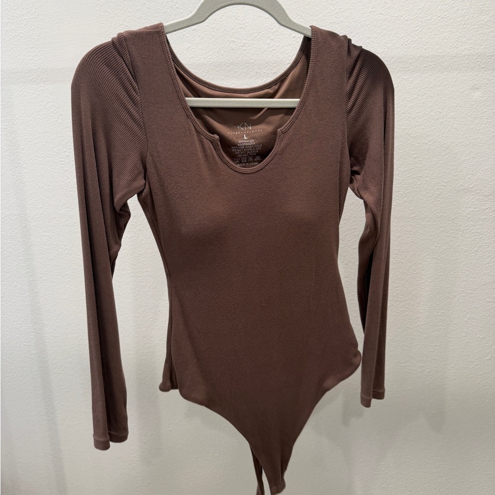 Klassy Network Chocolate Long Sleeve Bodysuit